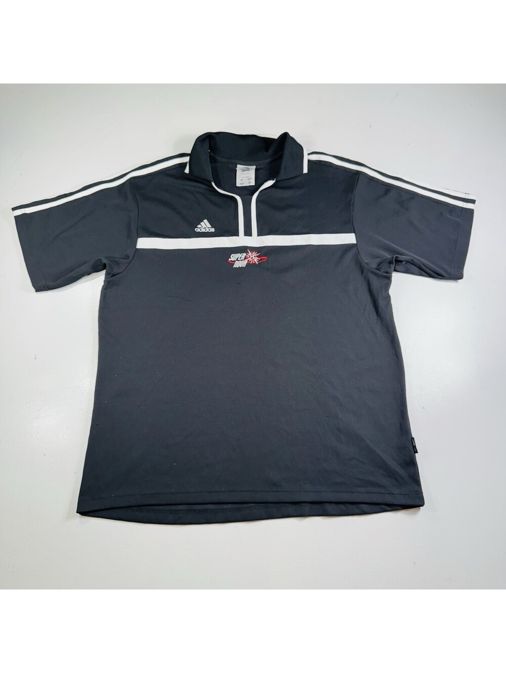 Adidas Vintage Soccer Referee Shirt Black White Men’s Size Large